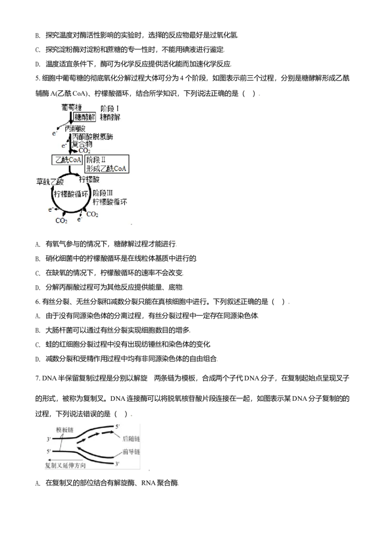 高二期末统考生物试题（原卷版）_高中九科知识点归纳。_人教版高中Word电子版试卷练习试题知识点全科_高中生物试卷习题_生物选修_选修3_人教版生物选修三期末试卷（002份）