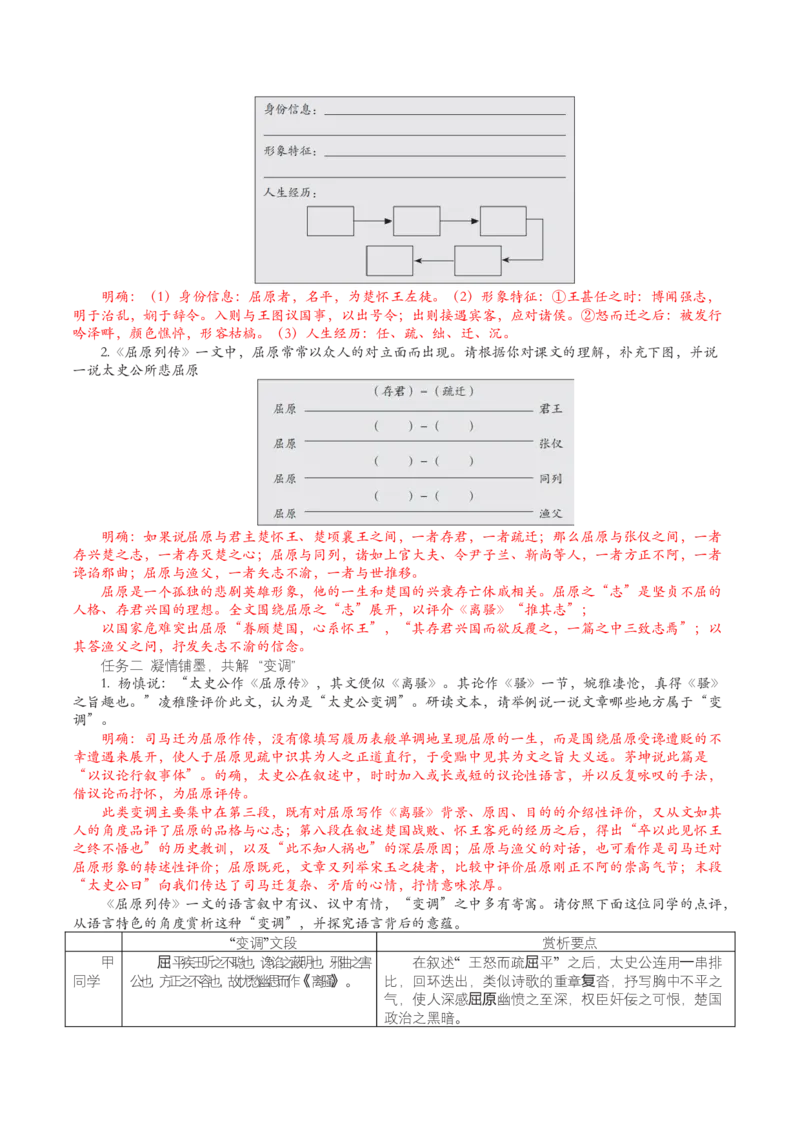 第07讲选必《屈原列传》《苏武传》一轮复习（讲义）（解析版）_01高考语文_52025年新高考资料_一轮复习_2025年高考语文一轮复习讲练测_文言文阅读