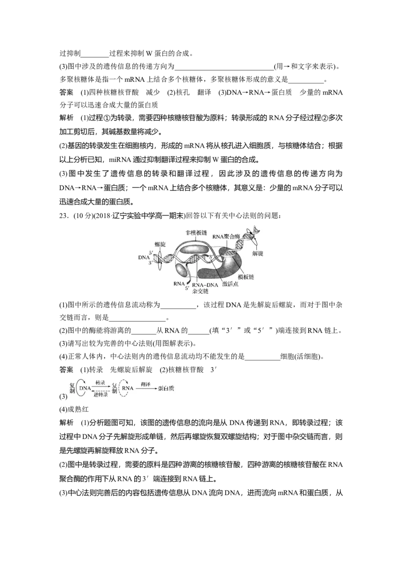 第4章《本章综合与测试》检测试卷01_高中九科知识点归纳。_人教版高中Word电子版试卷练习试题知识点全科_高中生物试卷习题_生物必修_必修2_人教版生物必修二单元测试（012份）