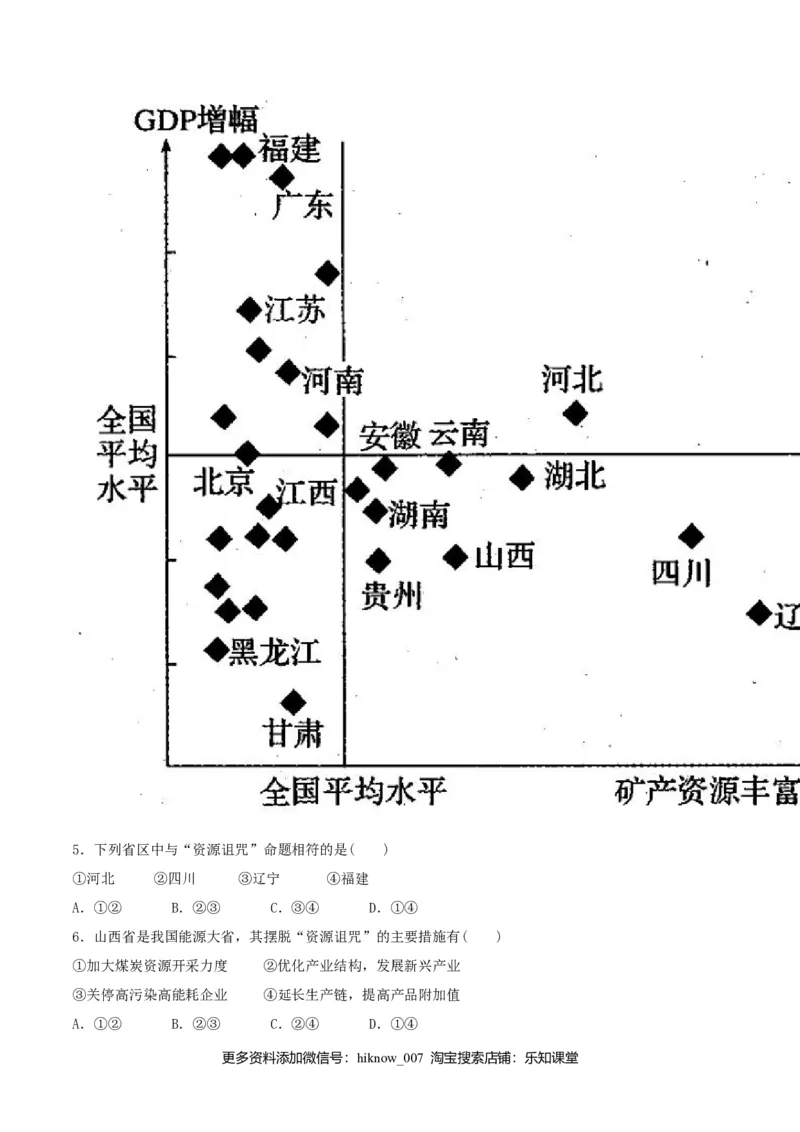 第二章资源、环境与区域发展（单元检测）高二地理同步备课系列（新教材人教版选择性必修2）（解析版）_高中九科知识点归纳。_人教版高中Word电子版试卷练习试题知识点全科_地理选修