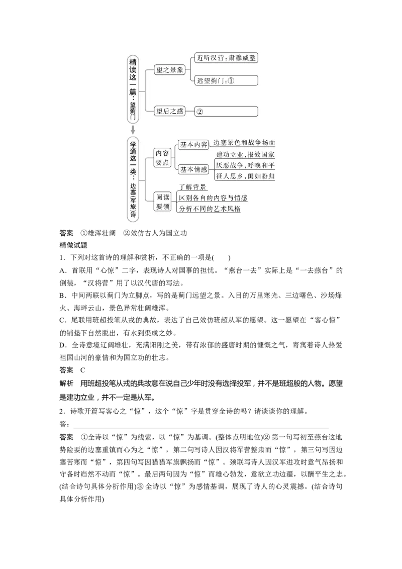 第4部分古诗词阅读与鉴赏课时44　赏析语言之炼字与语言风格&mdash;&mdash;精微品&ldquo;字&rdquo;，整体赏&ldquo;格&rdquo;_01高考语文_32023年新高考资料_一轮复习_2023年新高考大一轮复习讲义