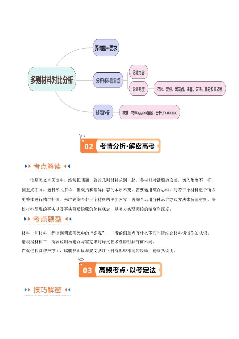 解密02信息类文本阅读之概括理解（讲义）（原卷版）_01高考语文_新高考复习资料_2024年新高考资料_二轮复习资料_讲义