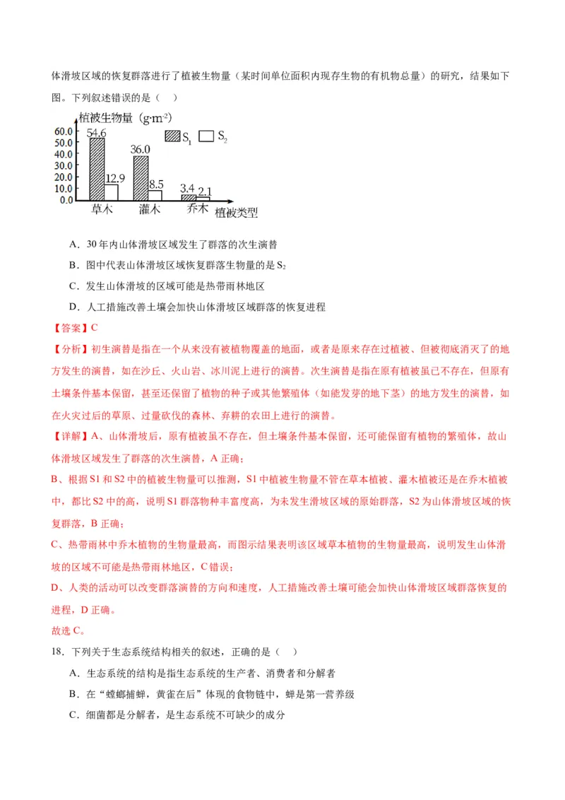期末模拟卷01（全解全析）（人教版2019）_高中九科知识点归纳。_人教版高中Word电子版试卷练习试题知识点全科_高中生物试卷习题_生物选修_选修1_人教版生物选修一期末试卷（012份）