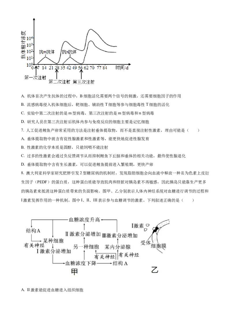 高二上学期期中生物试题（原卷版）_高中九科知识点归纳。_人教版高中Word电子版试卷练习试题知识点全科_高中生物试卷习题_生物选修_选修1_人教版生物选修一期中测试（012份）_904