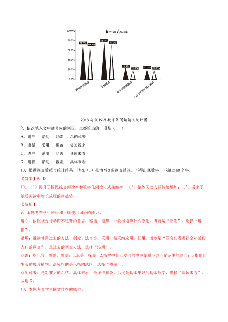考点10图文转换（解析版）-备战2022年高考语文一轮复习考点微专题（新高考版）_01高考语文_22022年新高考资料_备战2022年高考语文一轮复习考点微专题（新高考版）