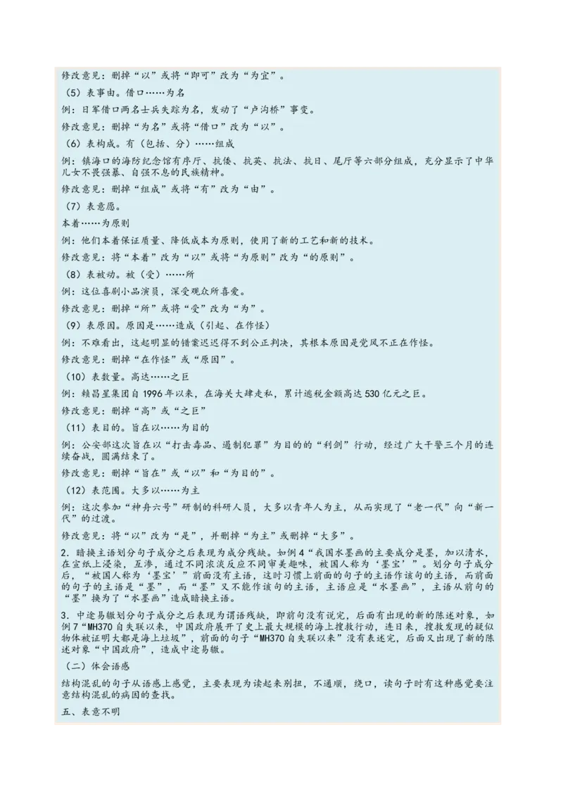 考向04修改病句-备战2023年高考语文一轮复习考点微专题（全国通用）（原卷版）_01高考语文_6赠通用版（老高考）复习资料_一轮复习