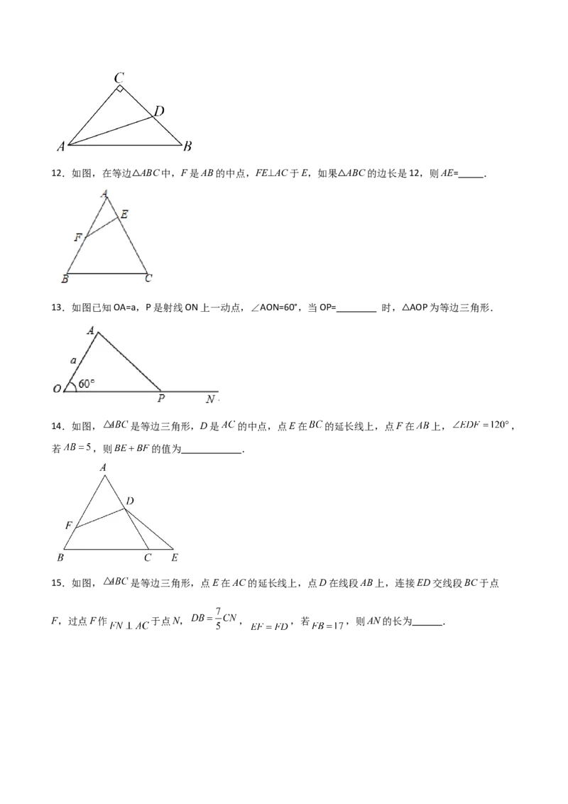 专题13.18等边三角形（分层练习）（培优练）-（人教版）_初中数学_八年级数学上册（人教版）_专题突破练习-V4_2024版