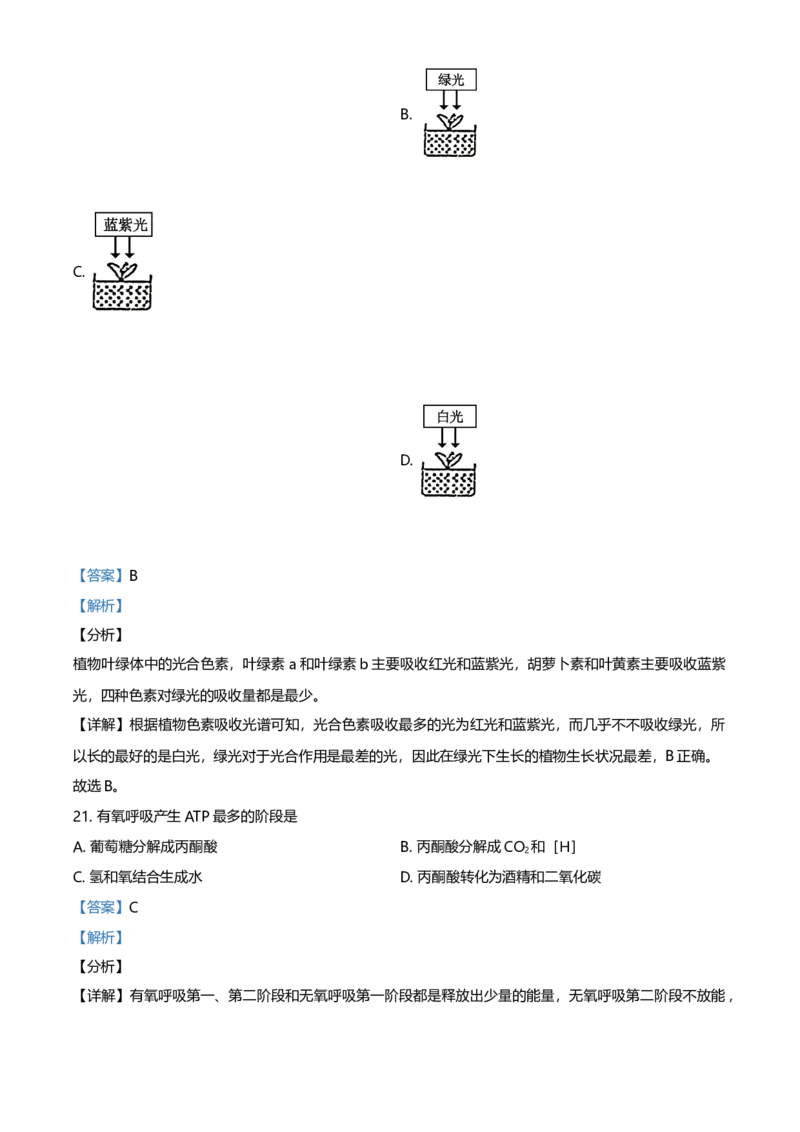 精品解析：江苏省南京市外国语学校高一上生物期末生物试题（解析版）_高中九科知识点归纳。_人教版高中Word电子版试卷练习试题知识点全科_高中生物试卷习题_生物必修_必修1