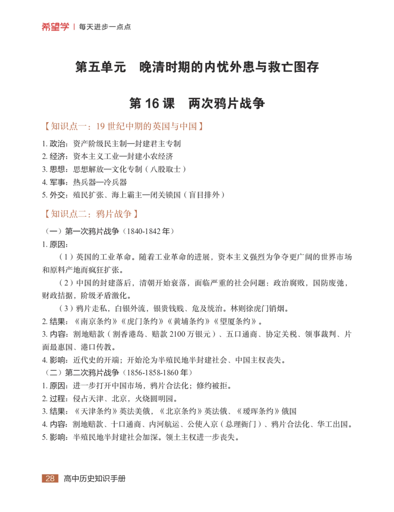 学而思-希望学-高中历史知识手册_高中九科知识点归纳。_《高中知识点汇编》