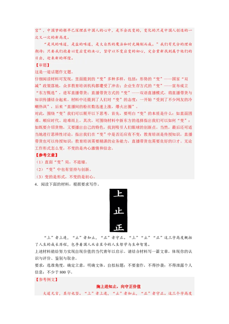 考向53写作之富有文采-备战2023年高考语文一轮复习考点微专题（全国卷地区专用）（解析版）_01高考语文_6赠通用版（老高考）复习资料_一轮复习
