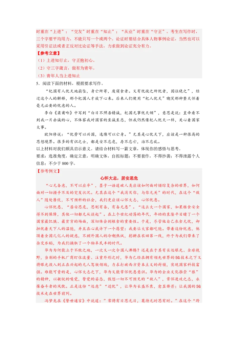 考向53写作之富有文采-备战2023年高考语文一轮复习考点微专题（全国卷地区专用）（解析版）_01高考语文_6赠通用版（老高考）复习资料_一轮复习