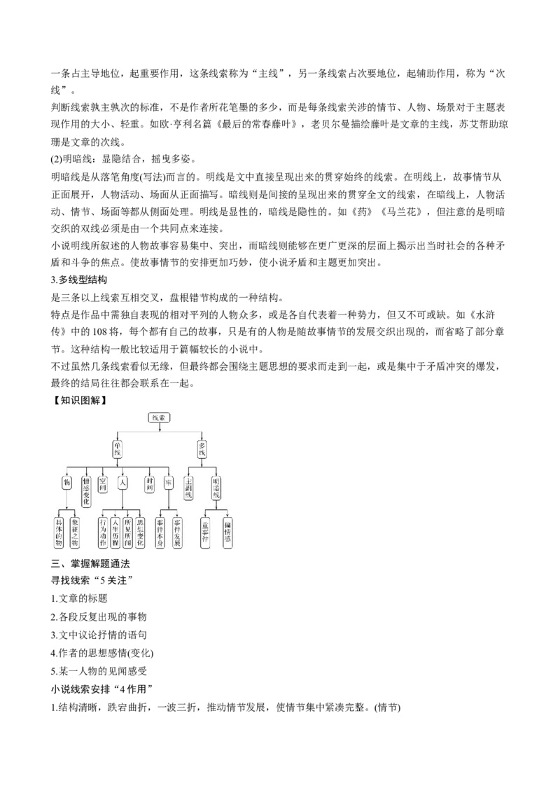 第04讲小说情节类题目（讲义）（解析版）_01高考语文_4.22024年新高考资料_1.2024一轮复习_2024年高考语文一轮复习讲练（新教材新高考