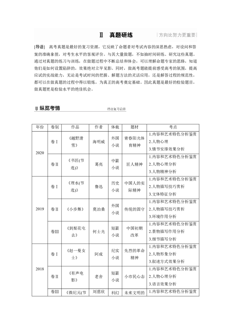 第3部分专题15Ⅱ真题研练_01高考语文_22022年新高考资料_2022年一轮复习各版本_1.2022年高考语文一轮复习通用版_2022年高考语文一轮复习讲义（全国版）