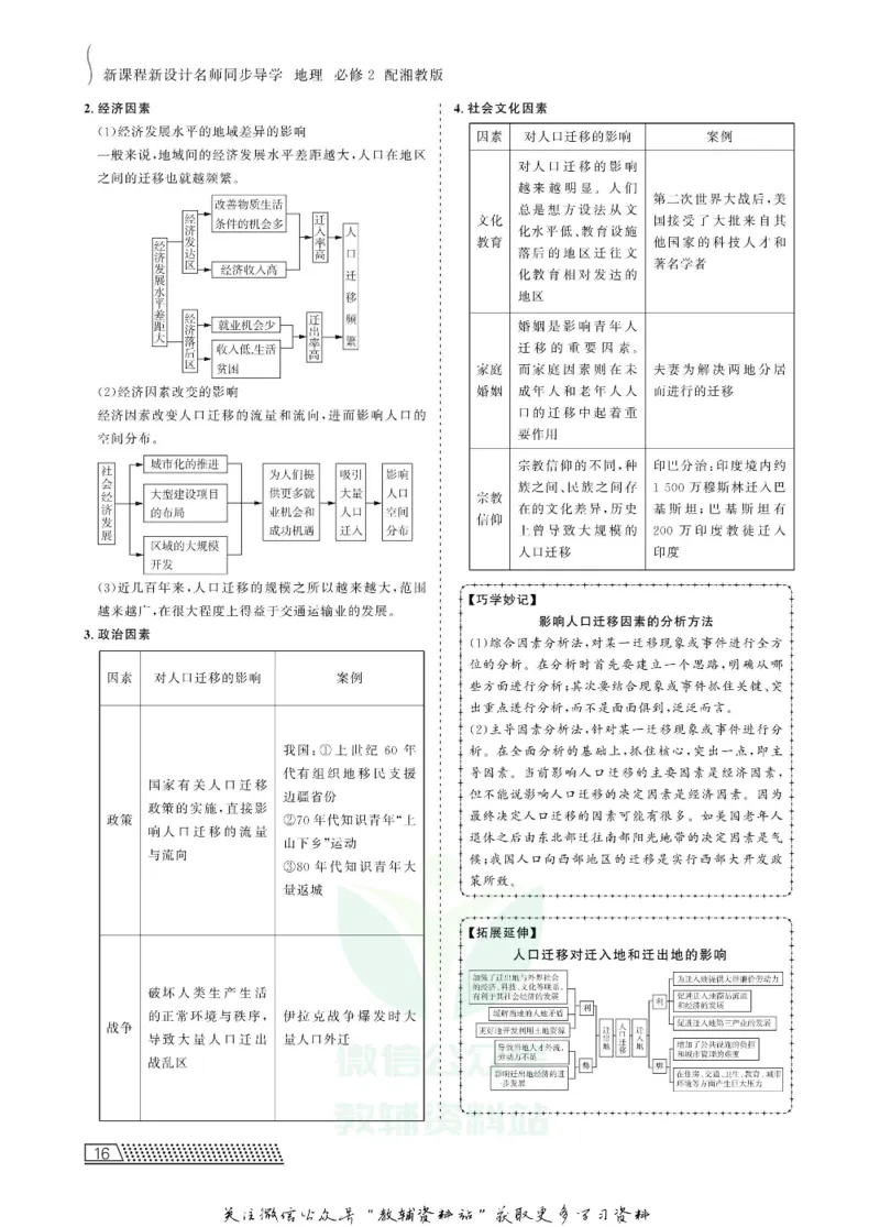 名师同步导学地理湘教版必修2_名师同步导学_高中地理