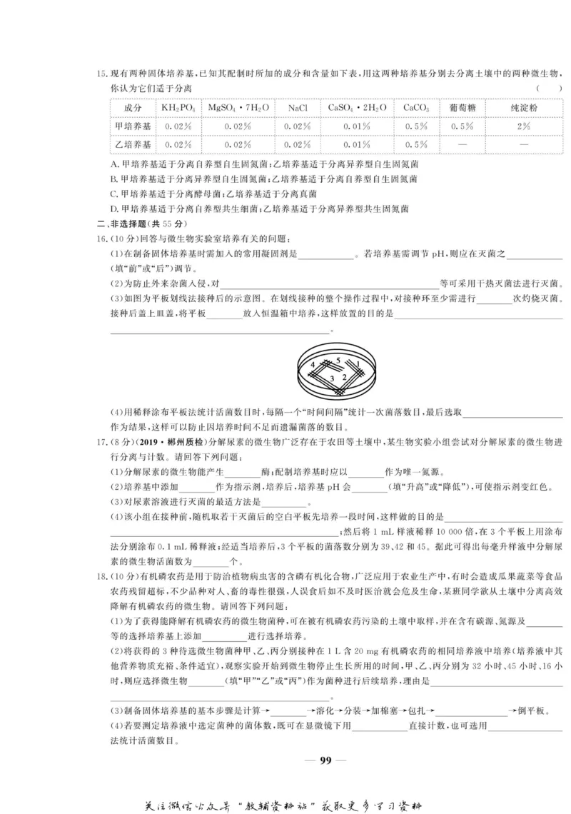 名师同步导学生物人教版选修1-生物技术实践_名师同步导学_高中生物