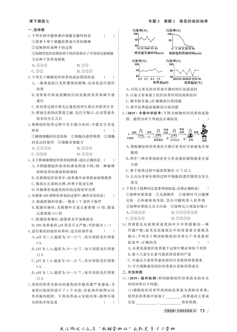 名师同步导学生物人教版选修1-生物技术实践_名师同步导学_高中生物