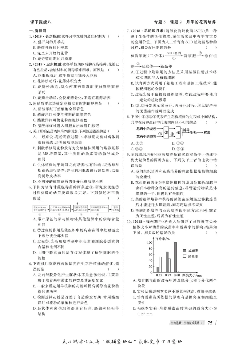 名师同步导学生物人教版选修1-生物技术实践_名师同步导学_高中生物