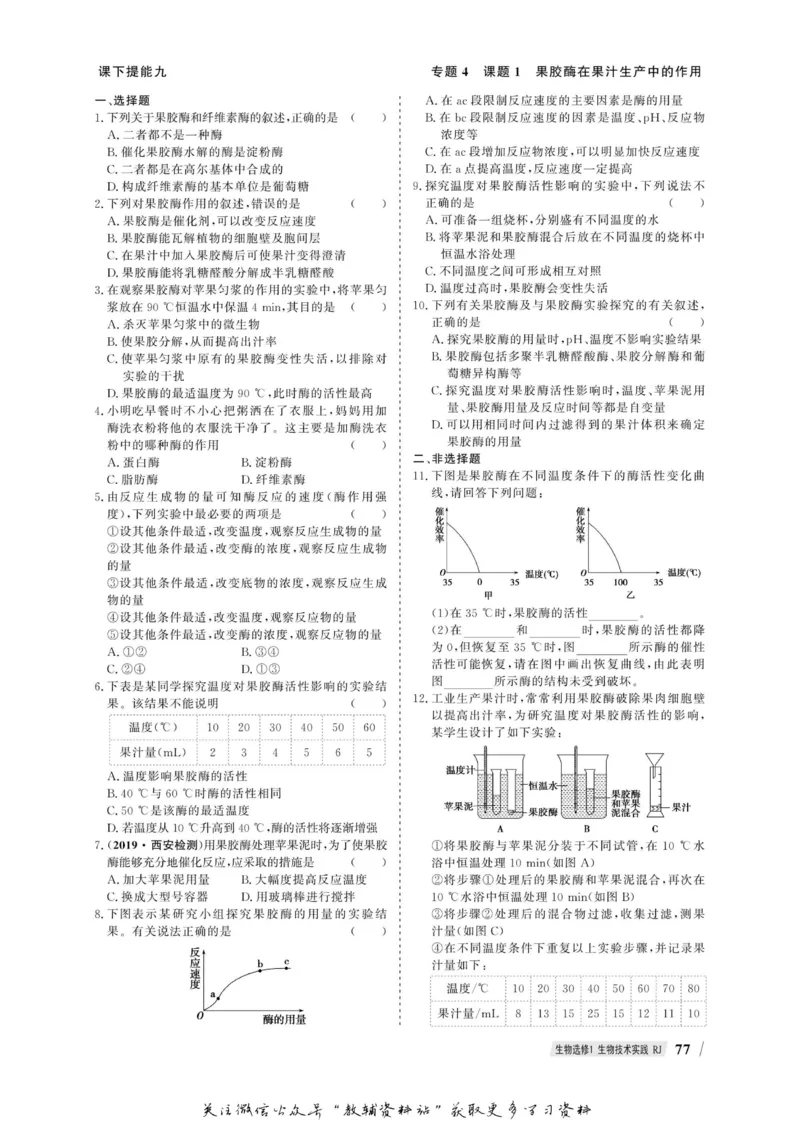 名师同步导学生物人教版选修1-生物技术实践_名师同步导学_高中生物