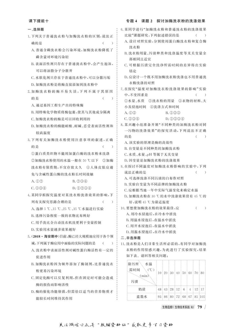 名师同步导学生物人教版选修1-生物技术实践_名师同步导学_高中生物