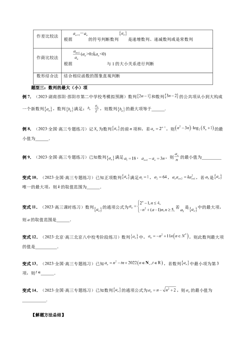 第01讲数列的基本知识与概念（六大题型）（讲义）（原卷版）_2.2025数学总复习_2024年新高考资料_1.2024一轮复习_2024年高考数学一轮复习讲练测（新教材新高考）_第六章数列