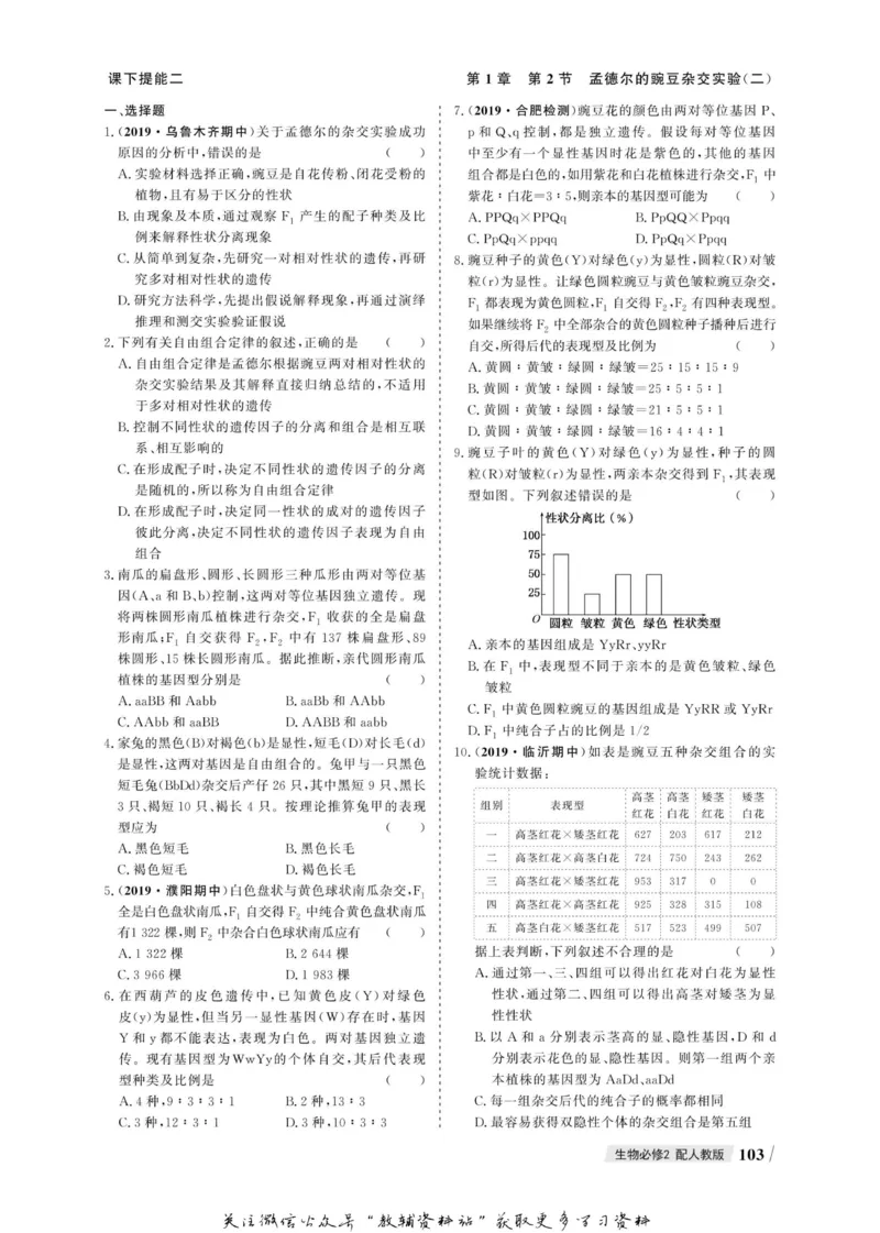 名师同步导学生物人教版必修2_名师同步导学_高中生物