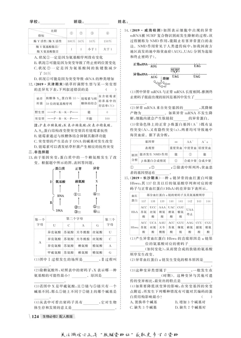 名师同步导学生物人教版必修2_名师同步导学_高中生物