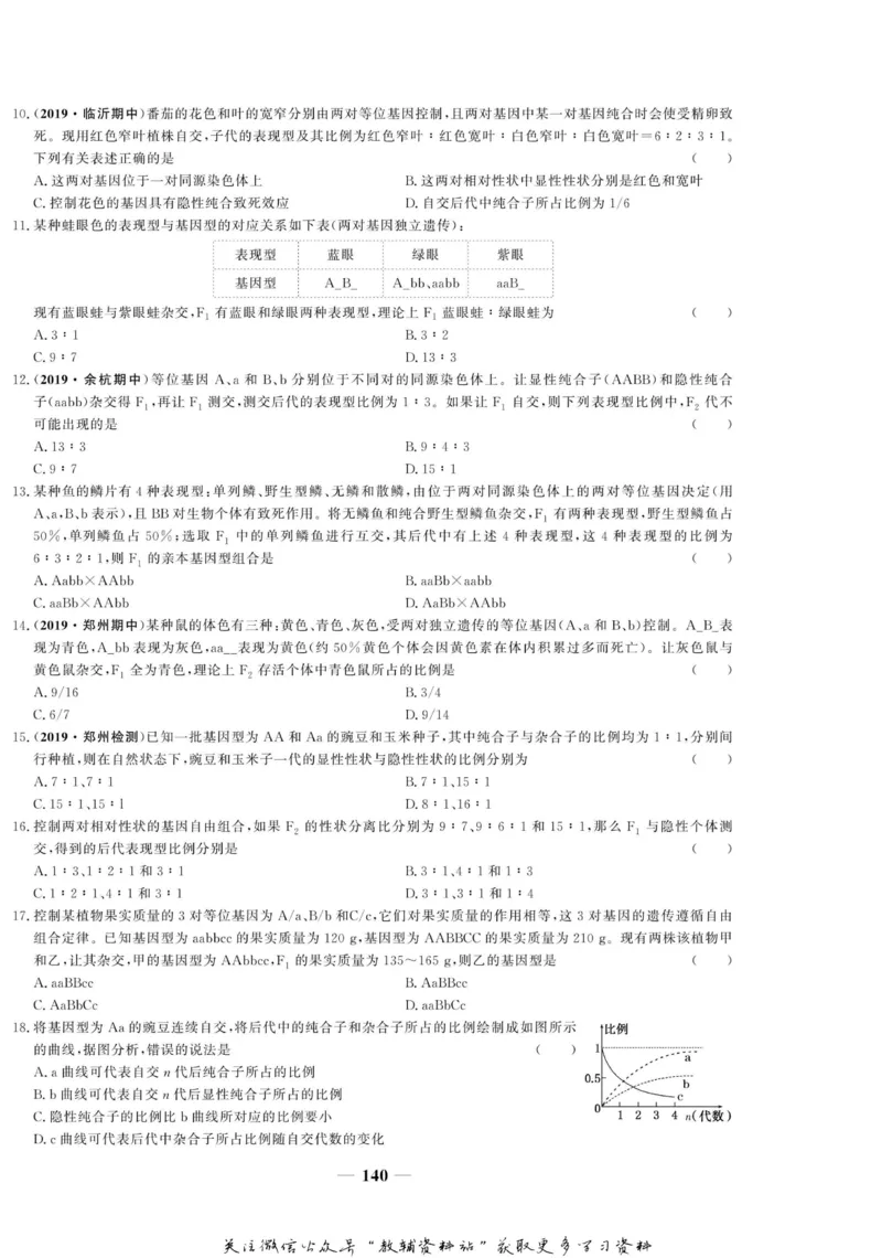 名师同步导学生物人教版必修2_名师同步导学_高中生物