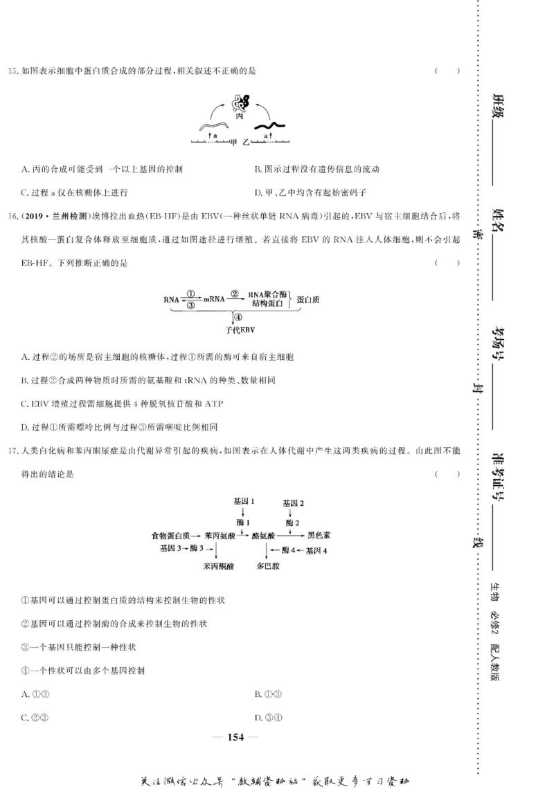 名师同步导学生物人教版必修2_名师同步导学_高中生物