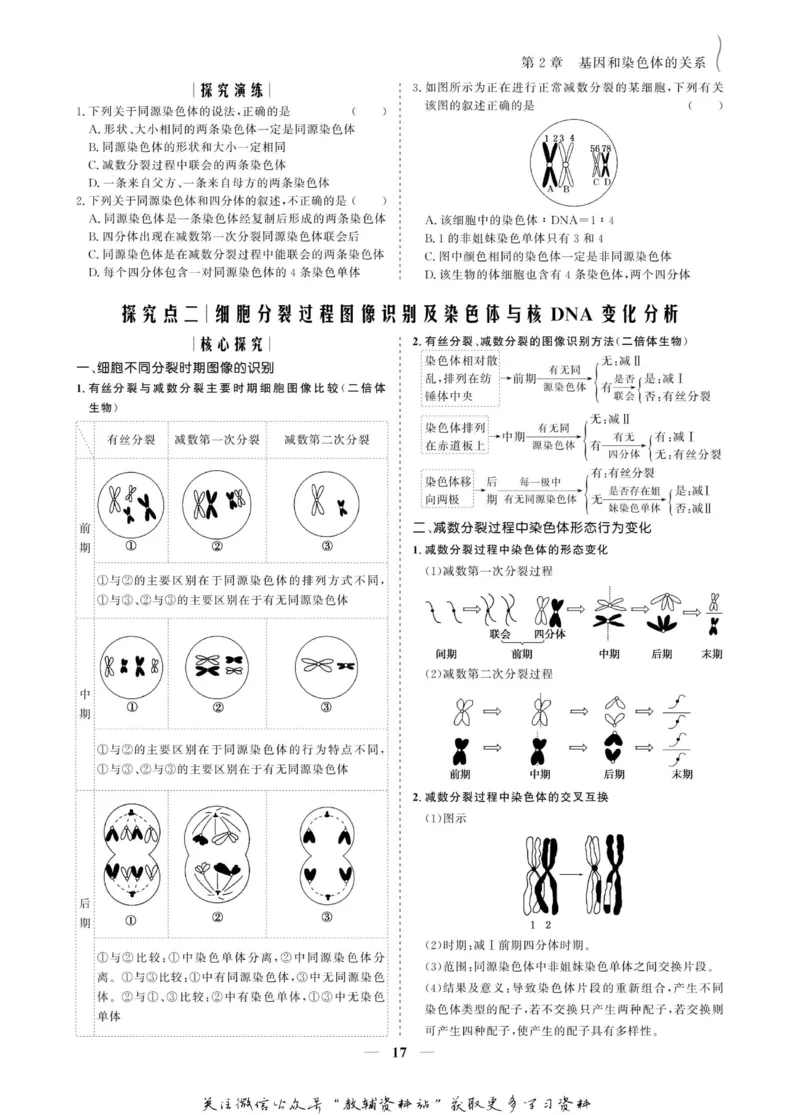 名师同步导学生物人教版必修2_名师同步导学_高中生物