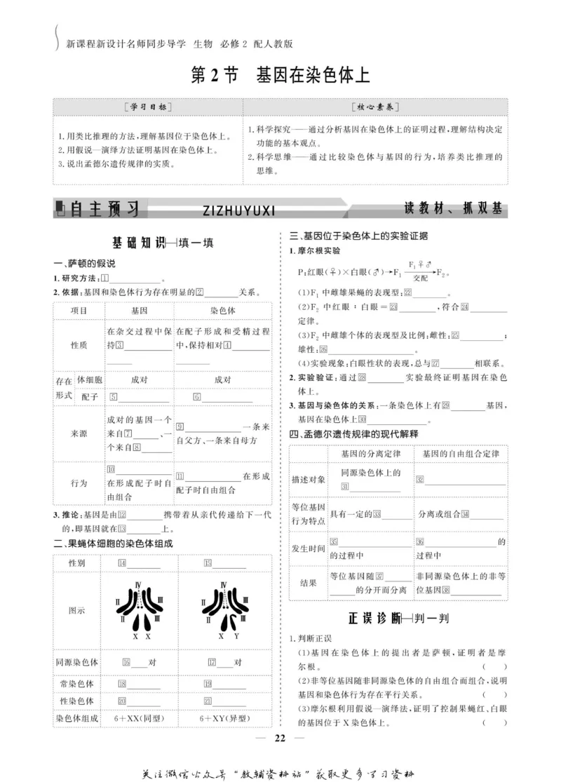 名师同步导学生物人教版必修2_名师同步导学_高中生物