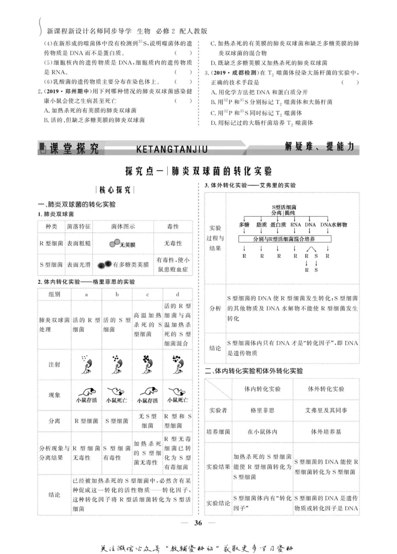 名师同步导学生物人教版必修2_名师同步导学_高中生物