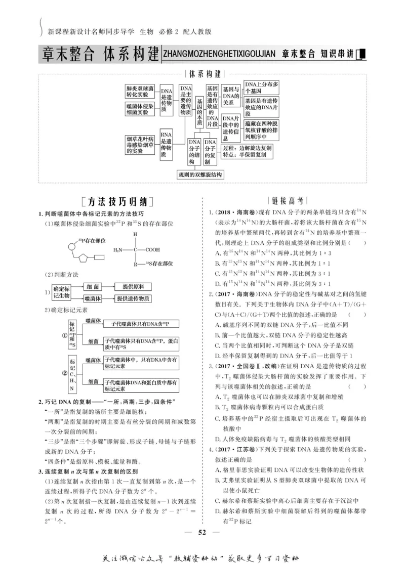 名师同步导学生物人教版必修2_名师同步导学_高中生物