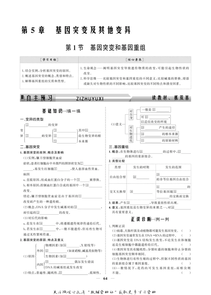 名师同步导学生物人教版必修2_名师同步导学_高中生物