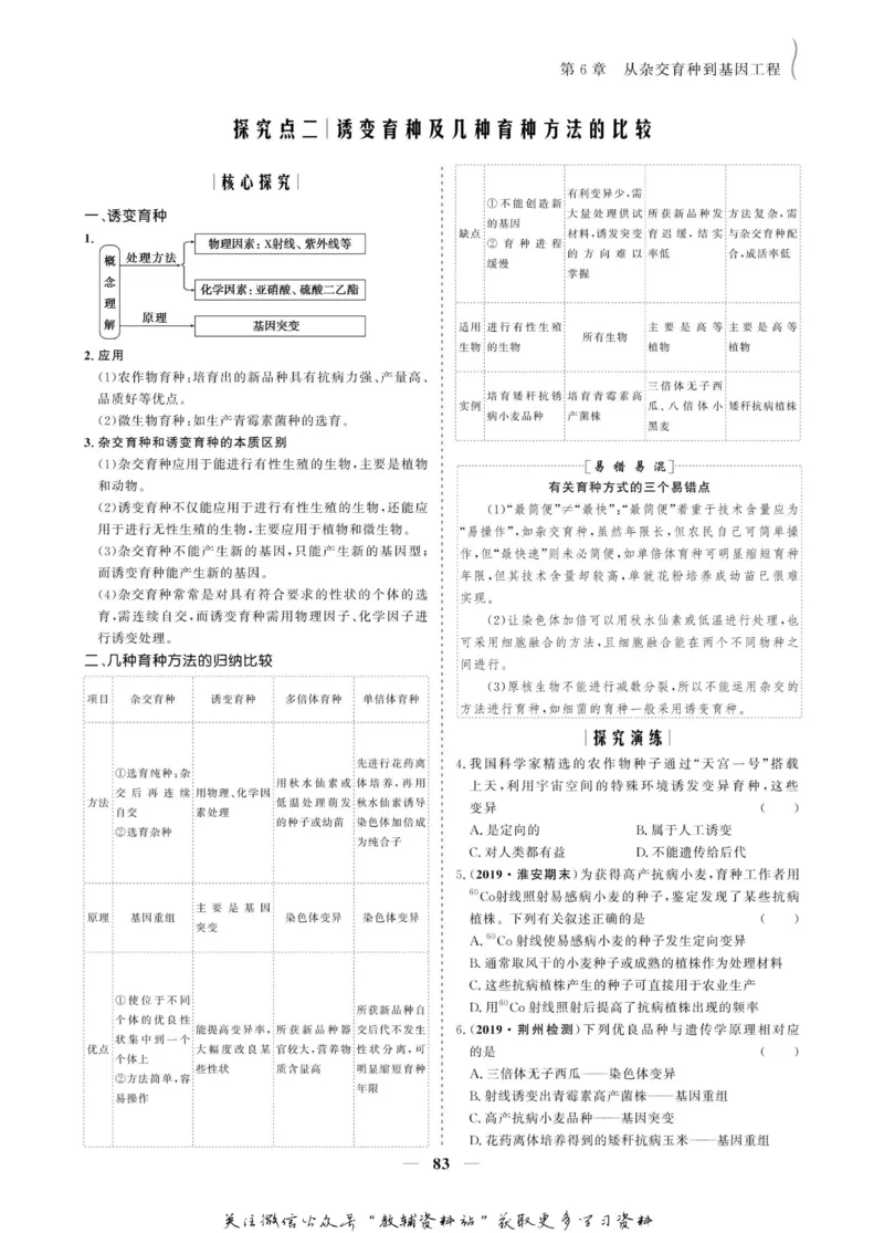 名师同步导学生物人教版必修2_名师同步导学_高中生物