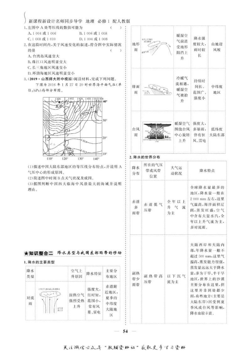 名师同步导学地理人教版必修1_名师同步导学_高中地理