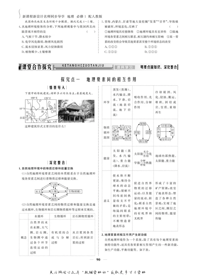 名师同步导学地理人教版必修1_名师同步导学_高中地理
