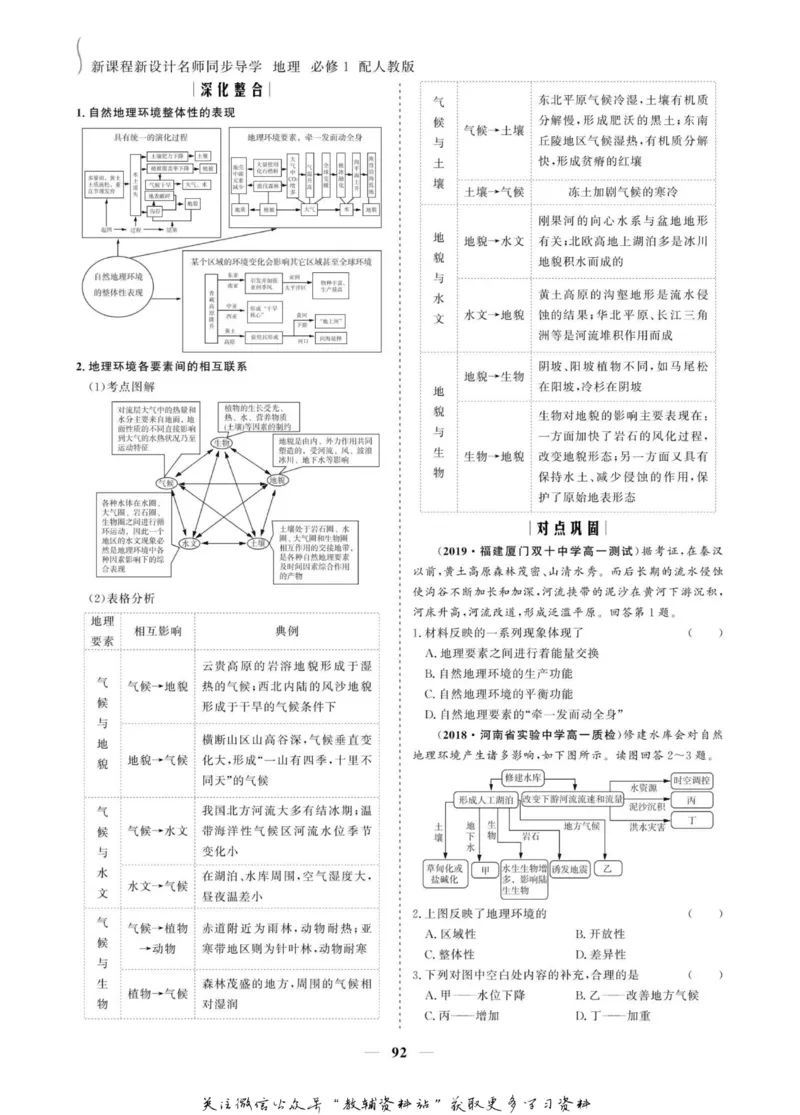 名师同步导学地理人教版必修1_名师同步导学_高中地理