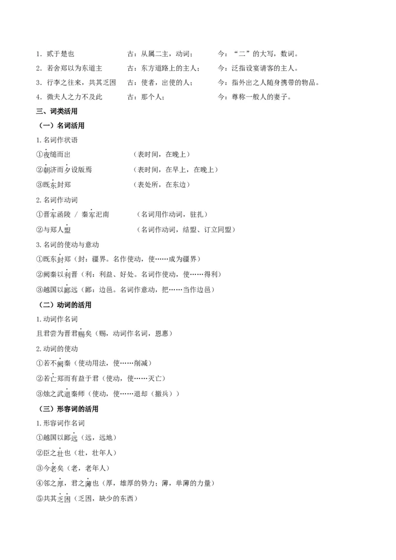 2.《烛之武退秦师》（学生版）_高语_高中语文_必修下册_同步讲义