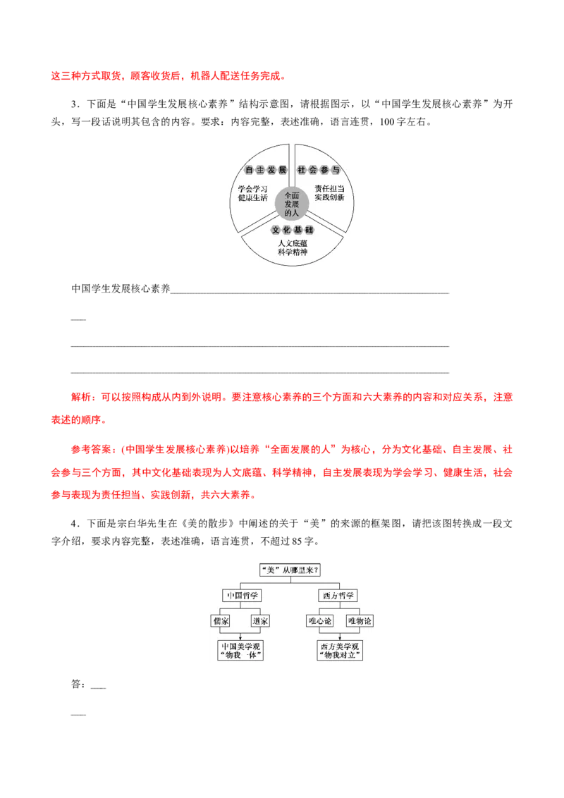 解密07语言表达&ldquo;多向&rdquo;考查(图文转换)（分层训练）（解析版）_01高考语文_12021年新高考资料_高频考点解密2021年高考语文二轮复习讲义+分层训练4.7更新