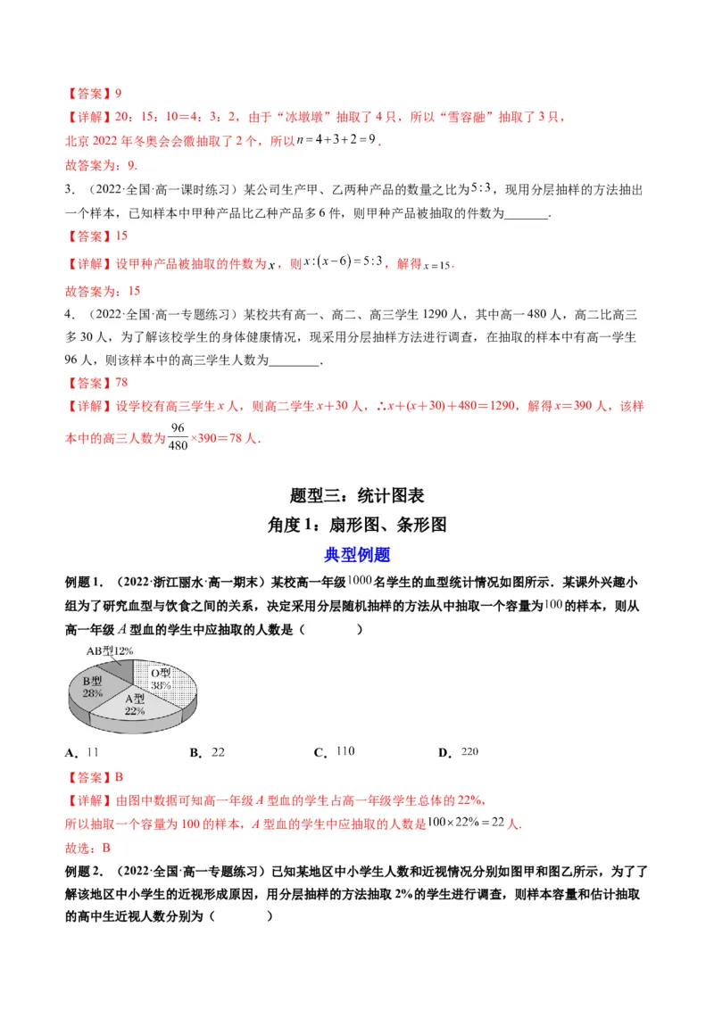 第01讲随机抽样、统计图表(精讲）（教师版）_2.2025数学总复习_2023年新高考资料_一轮复习_2023新高考数学一轮复习（新教材新高考）