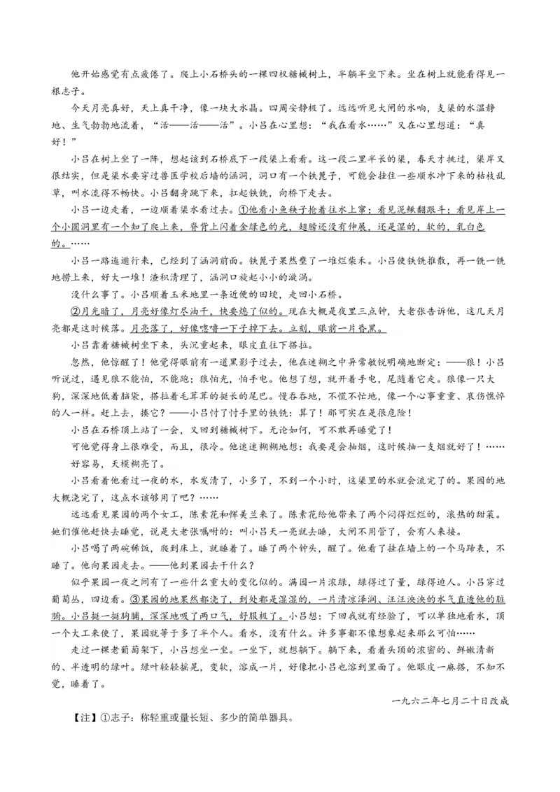 重难点06现代文阅读II小说阅读中情节与环境分析（原卷版）_01高考语文_4.22024年新高考资料_3.2024专项复习_2024年高考语文热点&middot;重点&middot;难点专练（新高考专用）