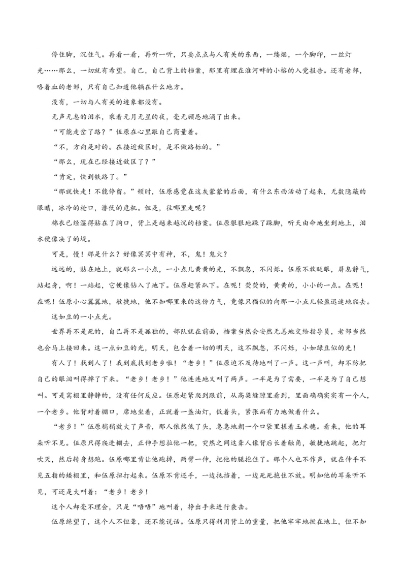 解密08文学类文本阅读小说之综合探究分析（分层训练）（原卷版）_01高考语文_4.22024年新高考资料_2.2024二轮复习