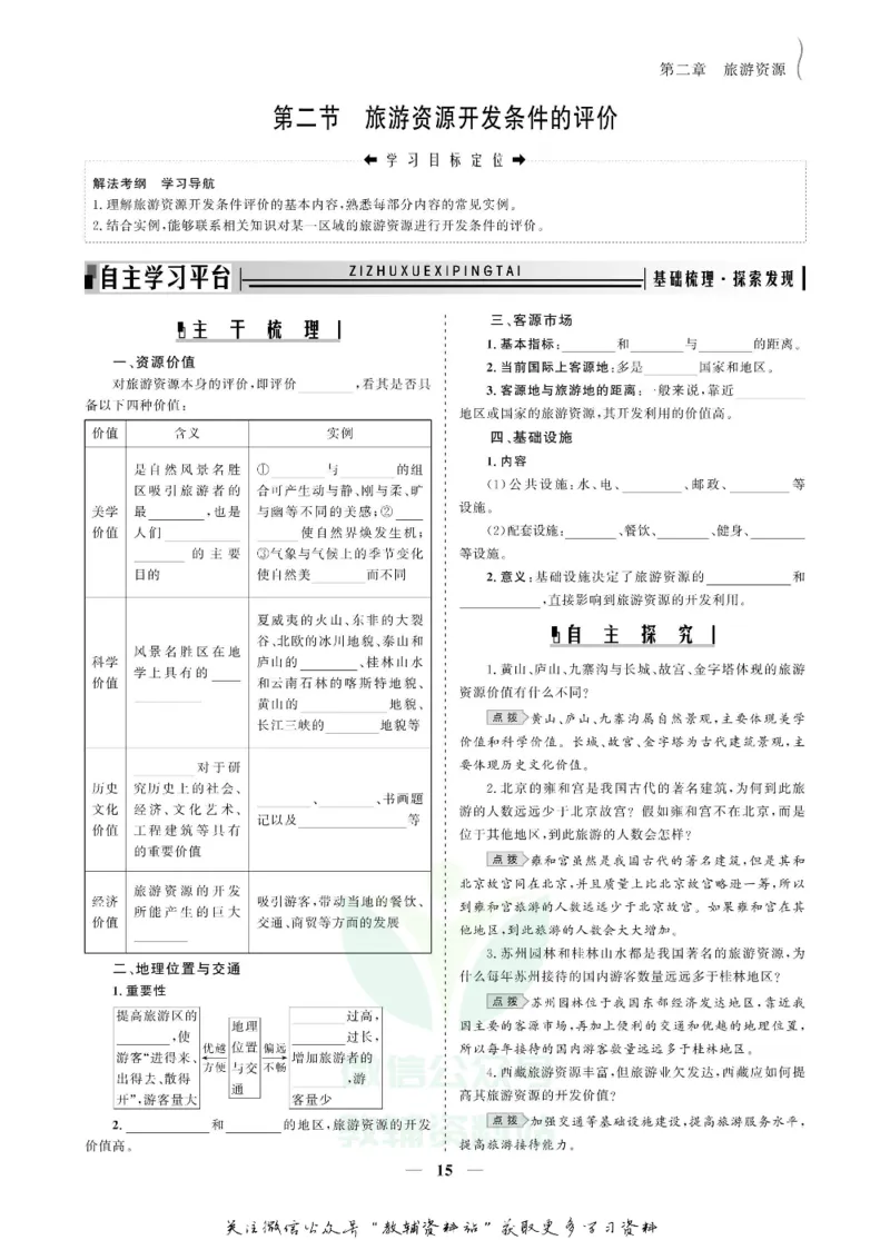 名师同步导学地理人教版选修3-旅游地理_名师同步导学_高中地理