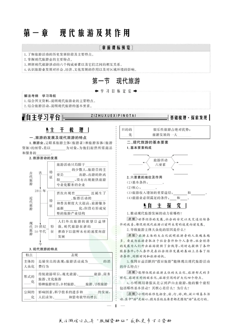 名师同步导学地理人教版选修3-旅游地理_名师同步导学_高中地理