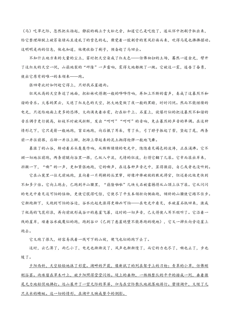 解密06文学类文本阅读小说之环境分析（分层训练）（解析版）_01高考语文_4.22024年新高考资料_2.2024二轮复习