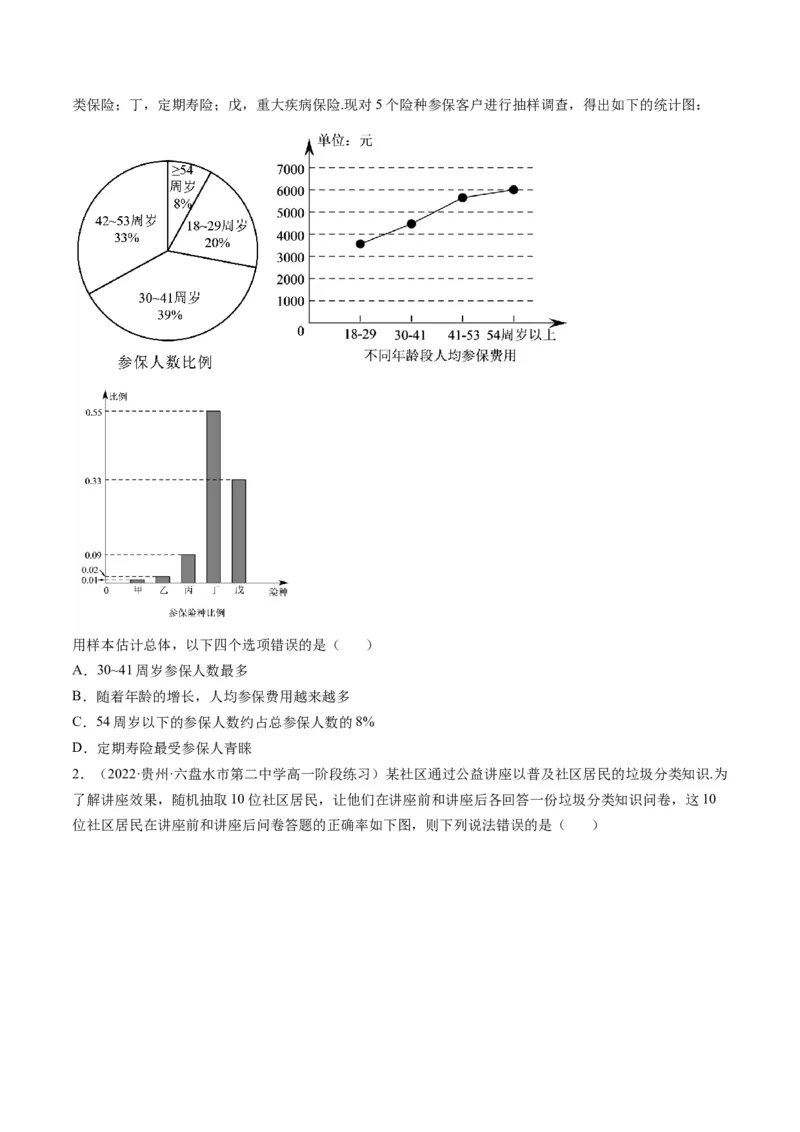 第01讲随机抽样、统计图表(精讲）（学生版）_2.2025数学总复习_2023年新高考资料_一轮复习_2023新高考数学一轮复习（新教材新高考）