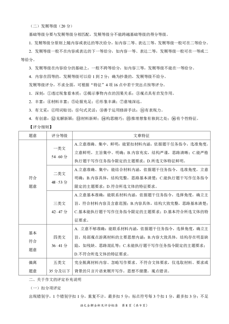 语文答案-2023年高三2月大联考公众号：一枚试卷君_01高考语文_32023年新高考资料_3模拟题_老高考_2023学科网高三下学期2月开学摸底考试（新教材老高考）语文