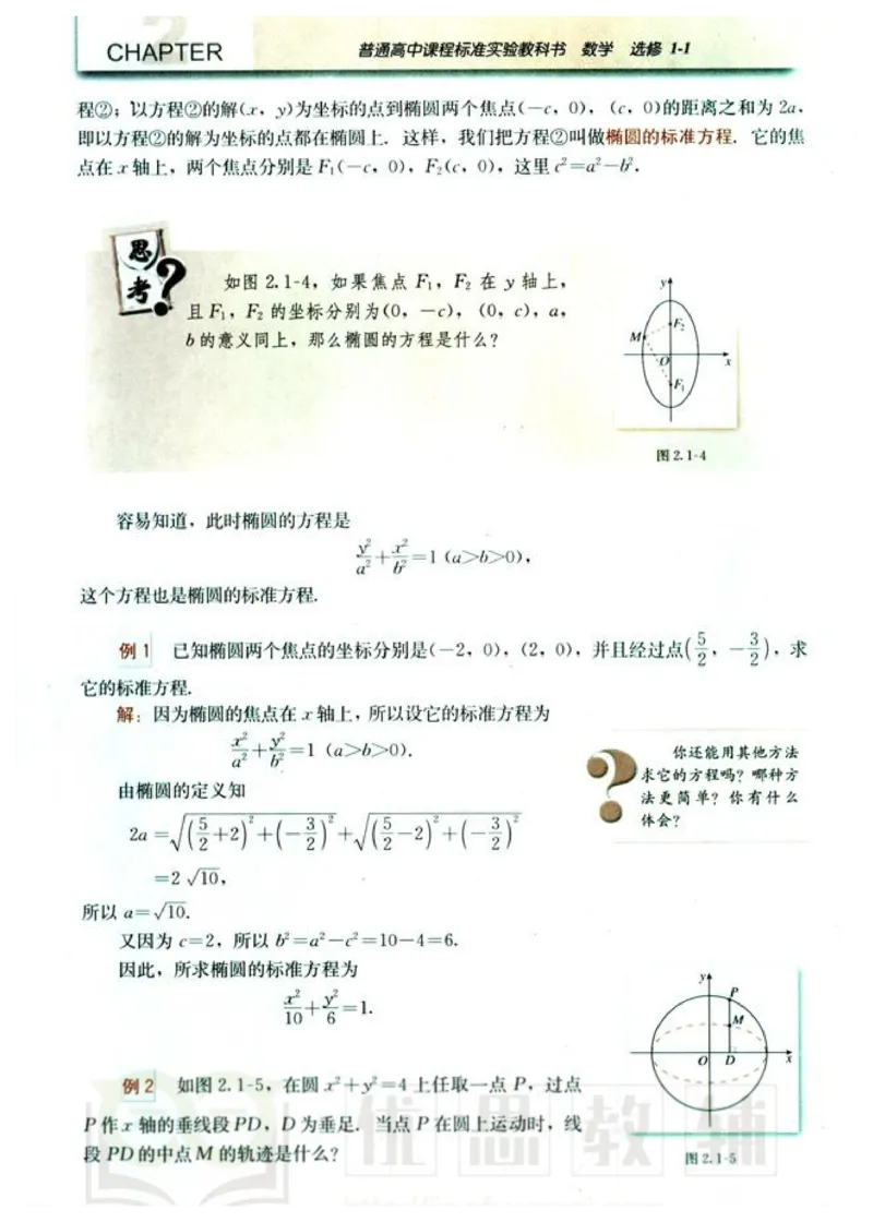 人教版高中数学选修1-1_高中课本电子全科人教版语数英政历地物化生必修选修全套课本PPT_高中数学A版