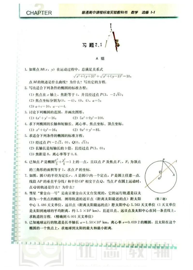 人教版高中数学选修1-1_高中课本电子全科人教版语数英政历地物化生必修选修全套课本PPT_高中数学A版
