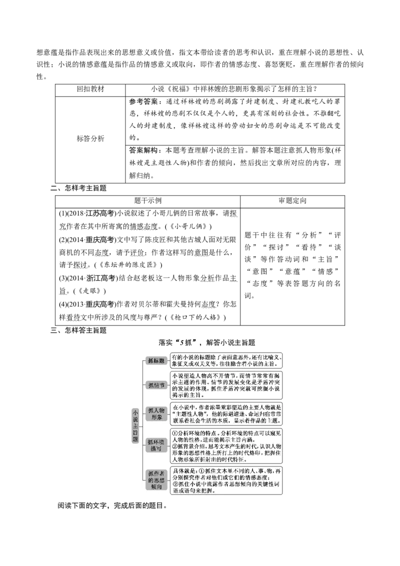 解密11中外小说阅读(讲义)-高频考点解密2021年高考语文二轮复习讲义+分层训练_01高考语文_12021年新高考资料_高频考点解密2021年高考语文二轮复习讲义+分层训练4.7更新